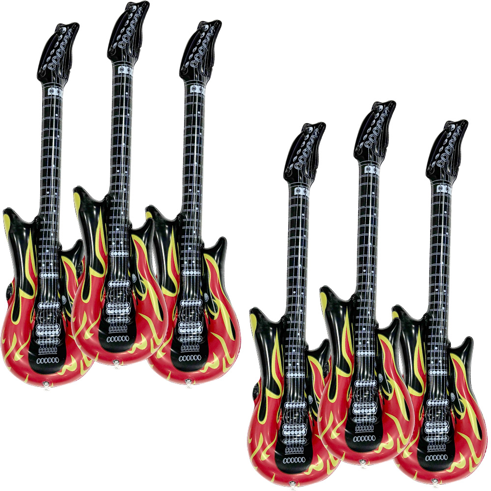 Musical Instruments Game - 6 Parçalı Şişme Alev Gitar Şişme
