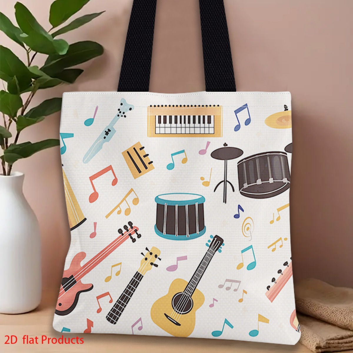 Musical Instrument Shop - Müzik Aletleri ve Notaların Canlı Tasarımıyla