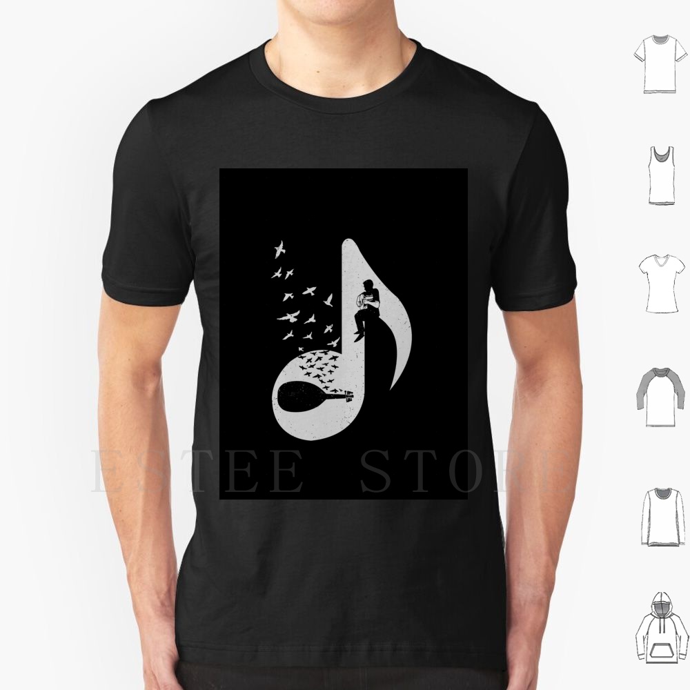 Musical Instrument Oud - Nota-Oud T Gömlek Erkekler Pamuk 6xl